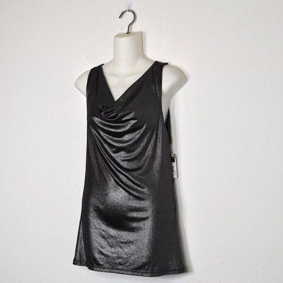 South Pole Liquid Shine Tunic Sz M Metallic Party Cocktail Holiday Y2K 90s Retro - Picture 3 of 16